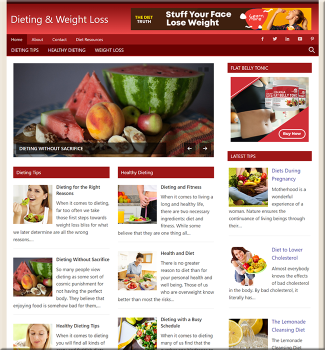 dieting weight loss plr blog