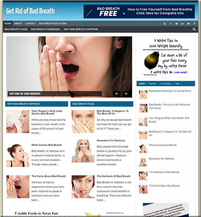 bad breath niche plr website