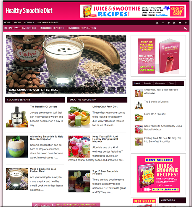 Smoothie Diet PLR Niche Blog smoothie diet plr niche blog