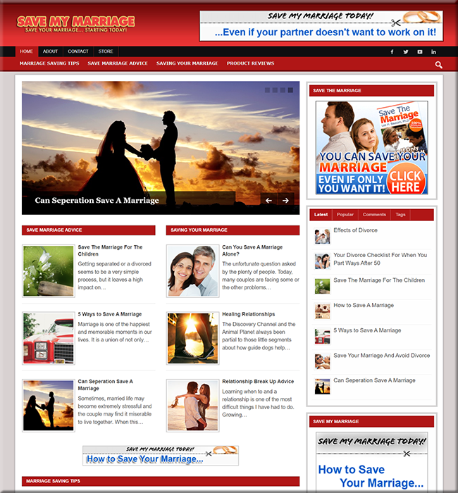 save marriage plr niche website