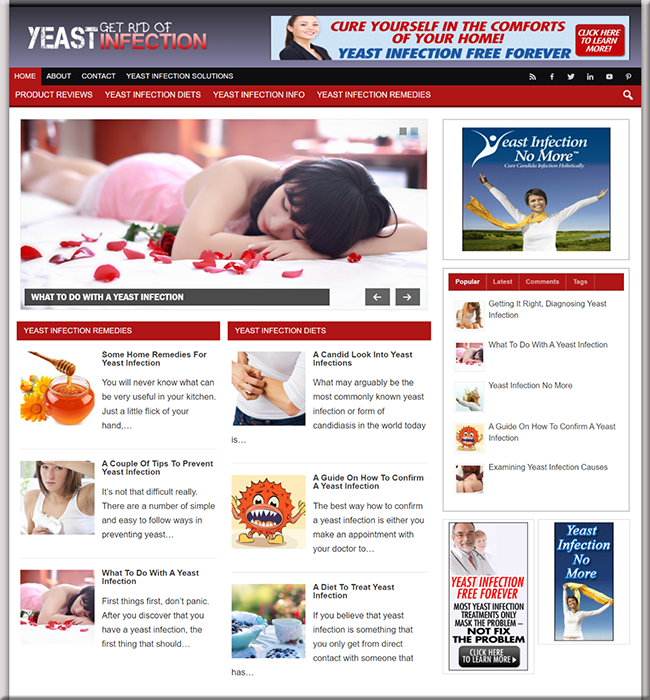 Yeast Infection Niche PLR Website yeast infection niche plr website