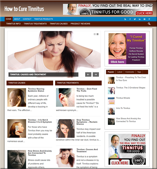 cure tinnitus plr website