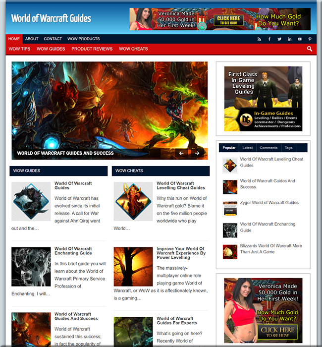 World of Warcraft PLR Site world warcraft plr site