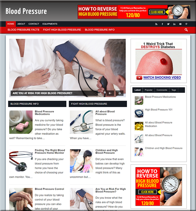 blood pressure niche plr website