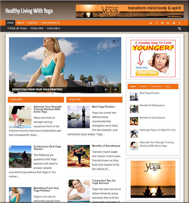 Yoga Healthy Living Niche Blog yoga healthy living niche blog