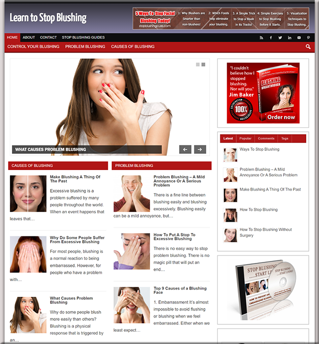 Stop Blushing PLR Niche Blog stop blushing plr niche blog