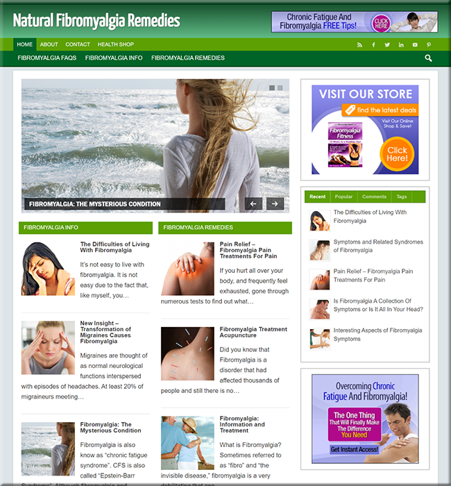 fibromyalgia remedy plr website