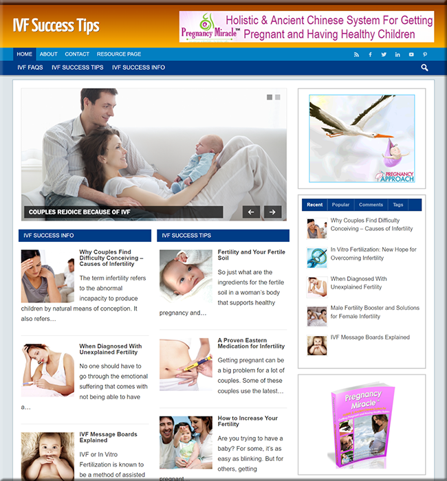 ivf success plr niche blog