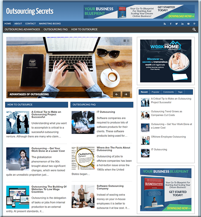 Outsourcing Secrets PLR Site outsourcing secrets plr site