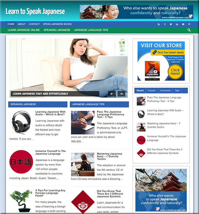 learn japanese plr niche website