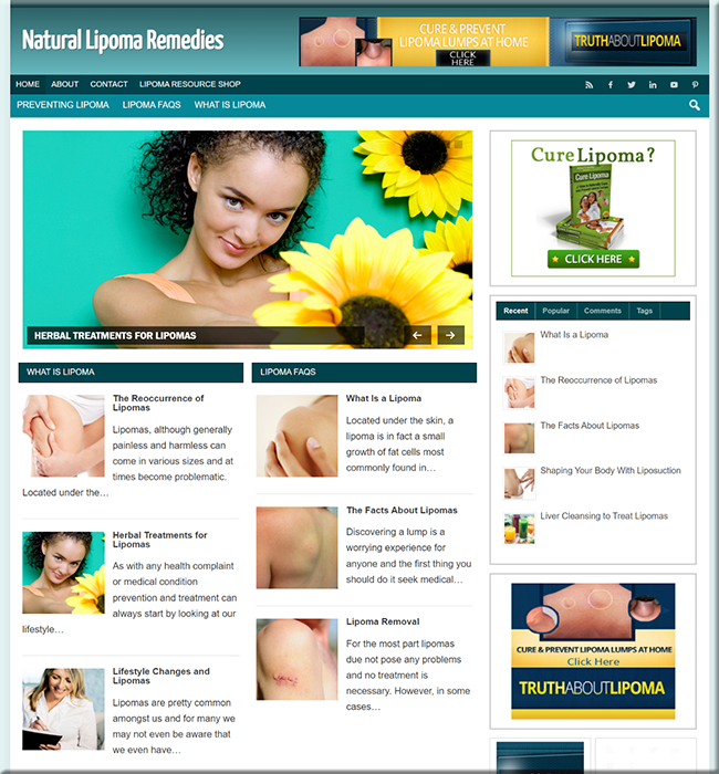 lipoma remedy plr niche website
