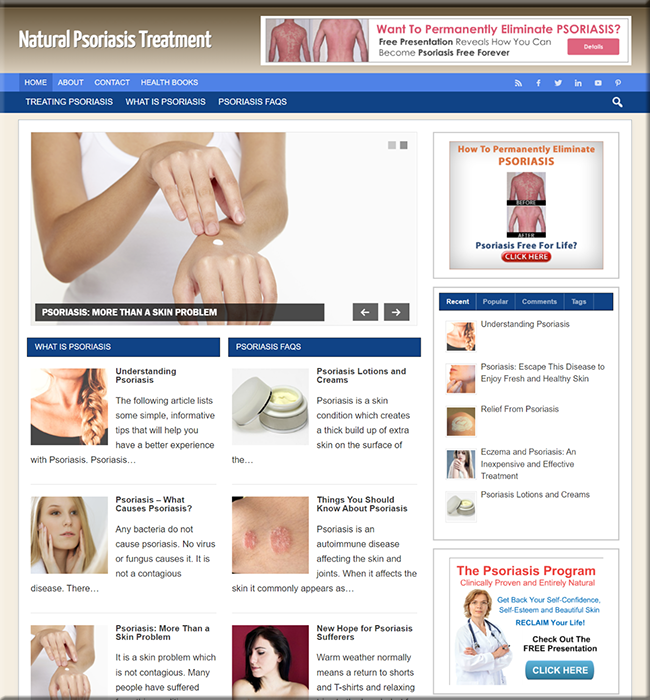 psoriasis treatment plr website