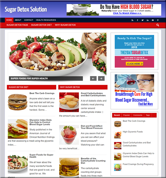 Sugar Detox Niche Website sugar detox niche website
