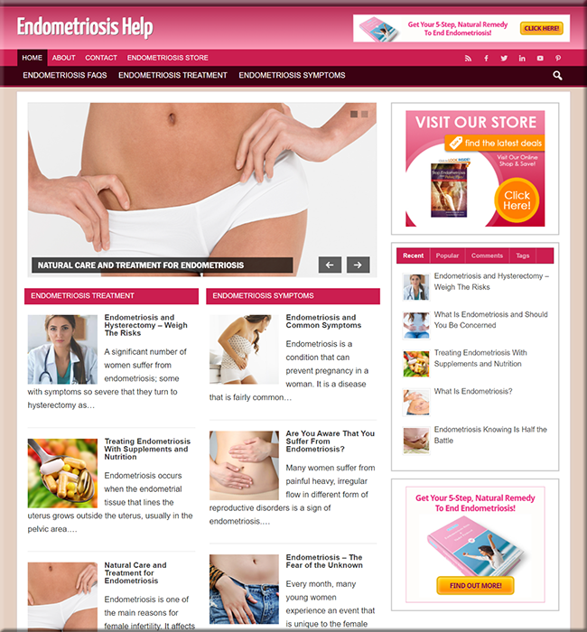 endometriosis help plr website