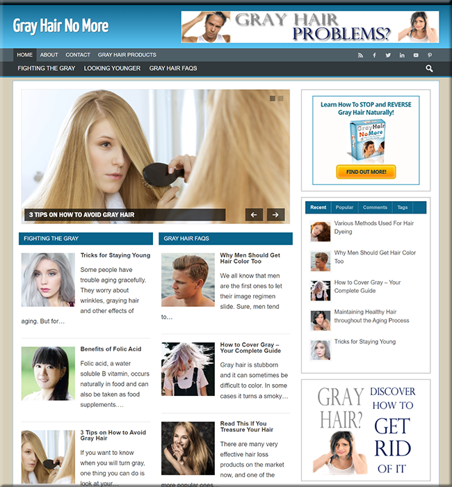 gray hair no more plr website