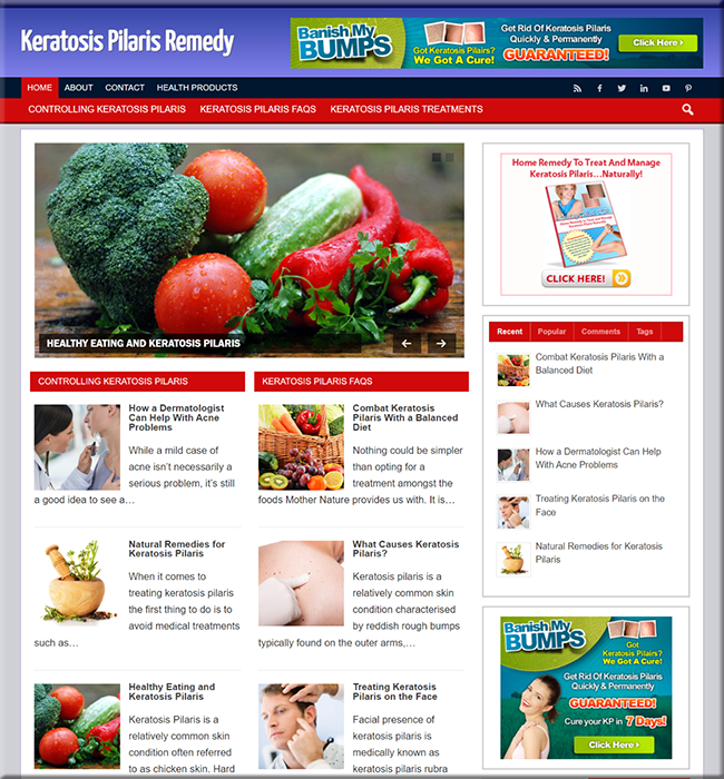 keratosis pilaris plr site