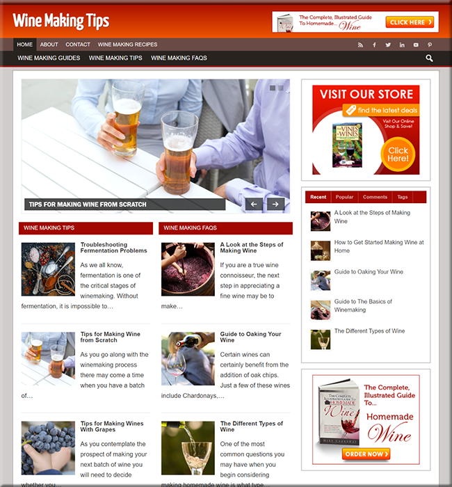 Wine Making Niche Website wine making niche website