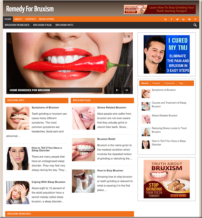 bruxism remedy niche website