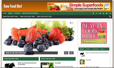Raw Food Diet Niche PLR Website