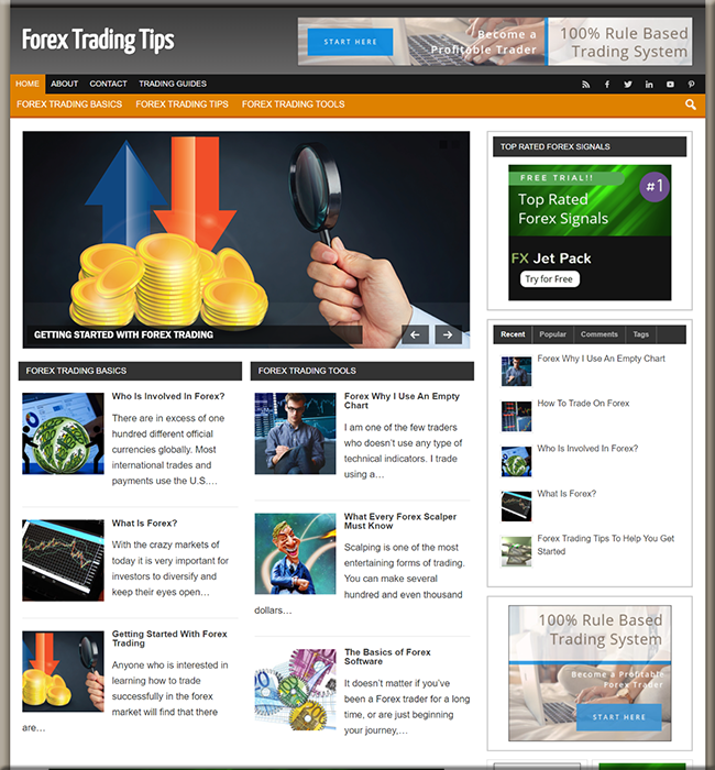 forex trading niche plr website