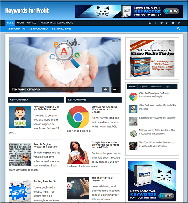 Keywords Profit Niche PLR Website keywords profit niche plr website
