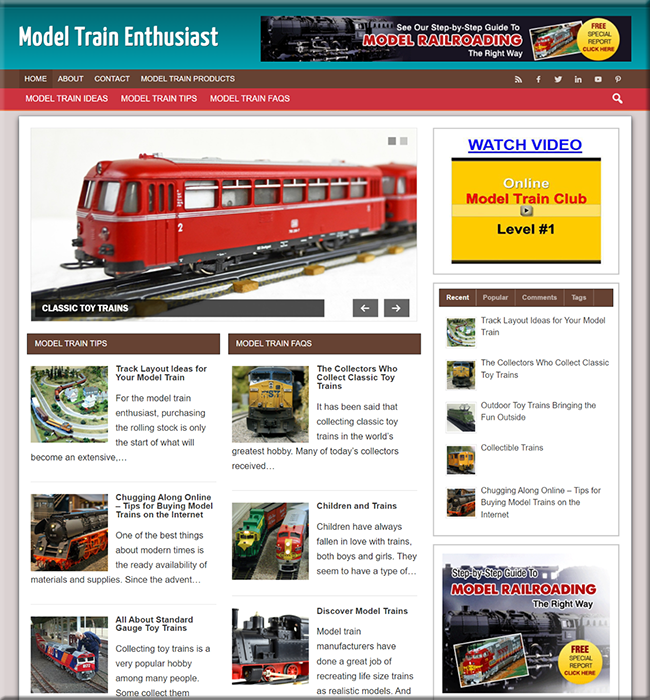 model train enthusiast plr blog