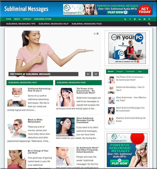 Subliminal Messages PLR Blog subliminal messages plr blog