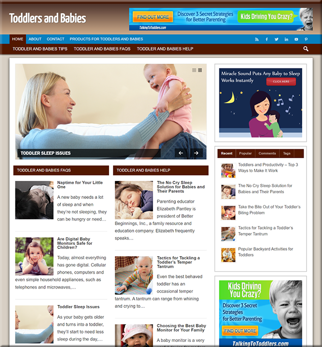 toddlers babies plr website