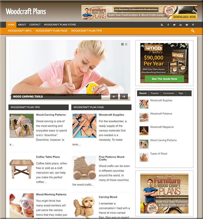 Woodcraft Plans Niche PLR Website woodcraft plans niche plr website