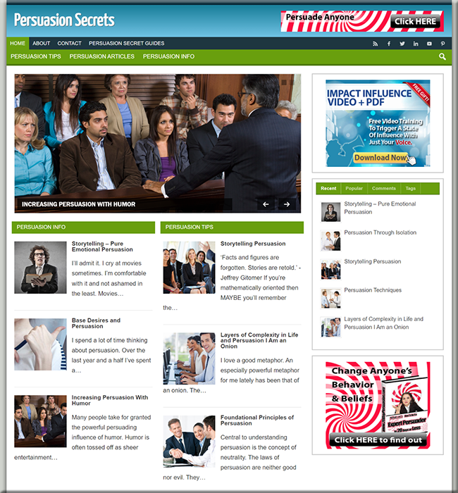 persuasion secrets plr site