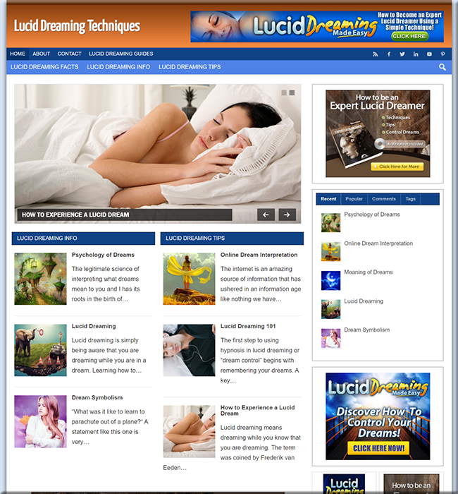 Lucid Dreaming Niche PLR Website lucid dreaming niche plr website
