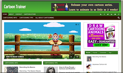 Cartoon Trainer Niche PLR Website