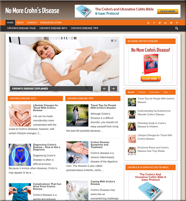 crohn disease niche website