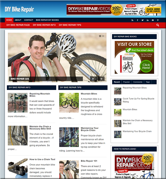 DIY Bike Repair Niche Website diy bike repair niche website
