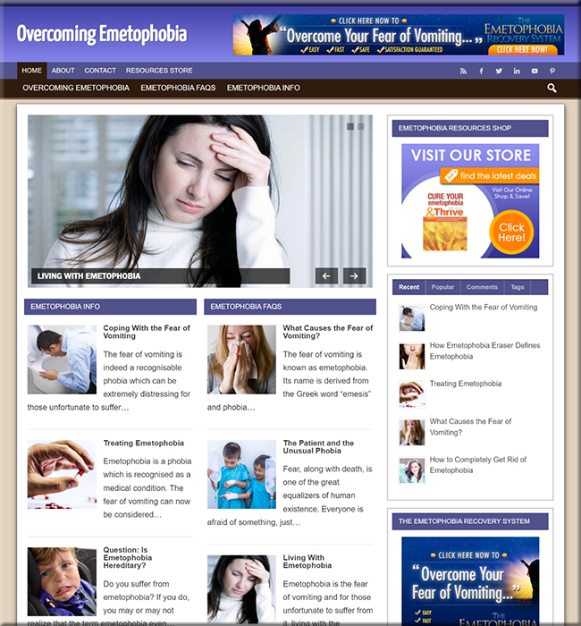 overcoming emetophobia plr website