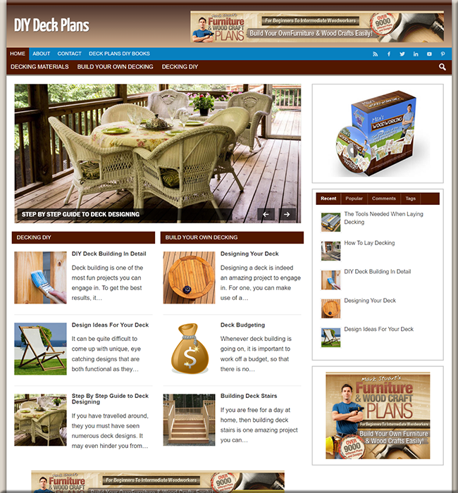 DIY Deck Plans Niche PLR Website diy deck plans niche plr website