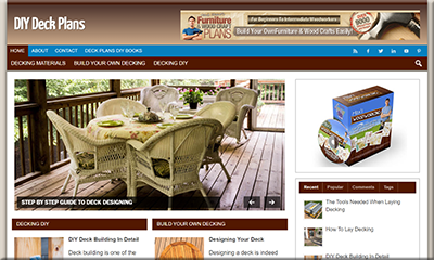 DIY Deck Plans Niche PLR Website
