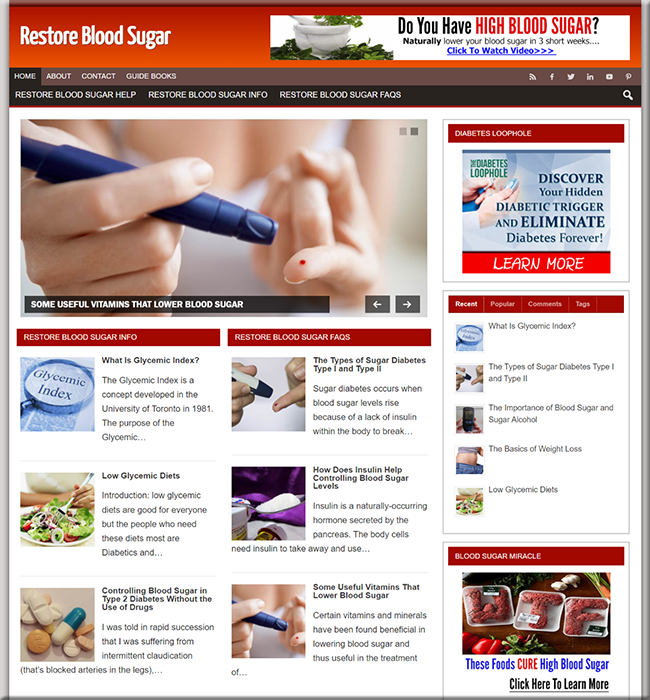 restore blood sugar plr blog