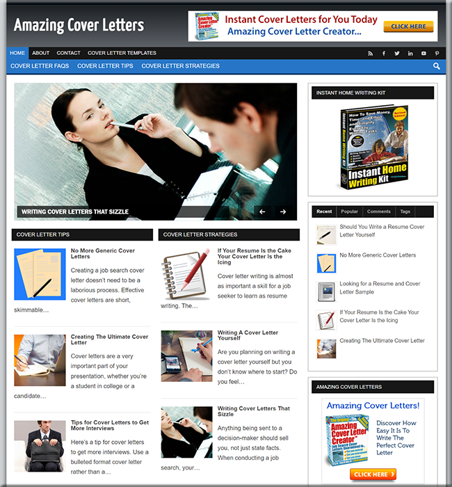 Cover Letters Niche PLR Website cover letters niche plr website