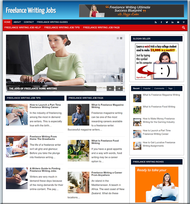 freelance writing plr site