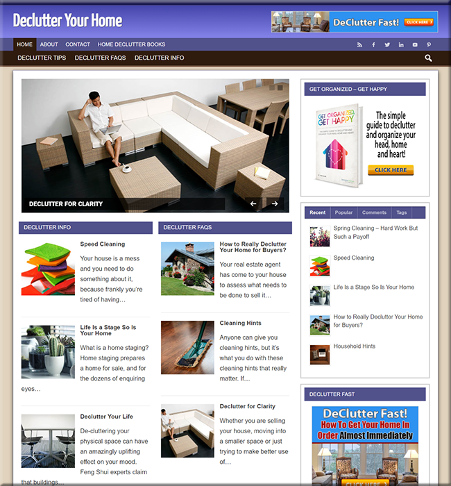 declutter your home plr blog