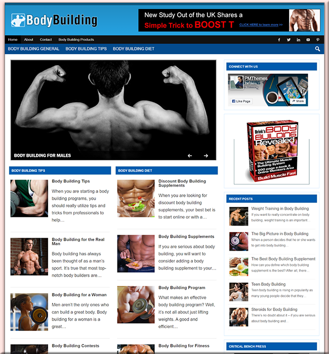 body building guide plr site