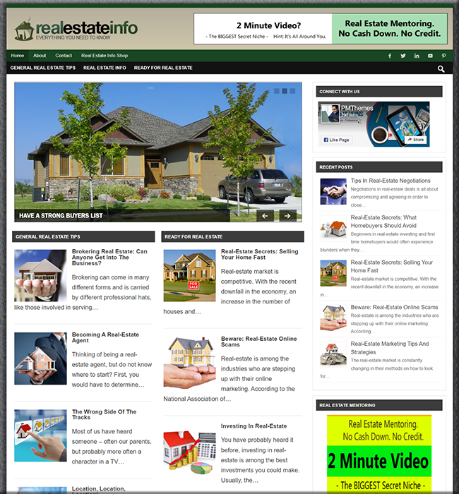 Real Estate Niche Website real estate niche website