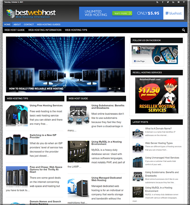 best webhosts niche website