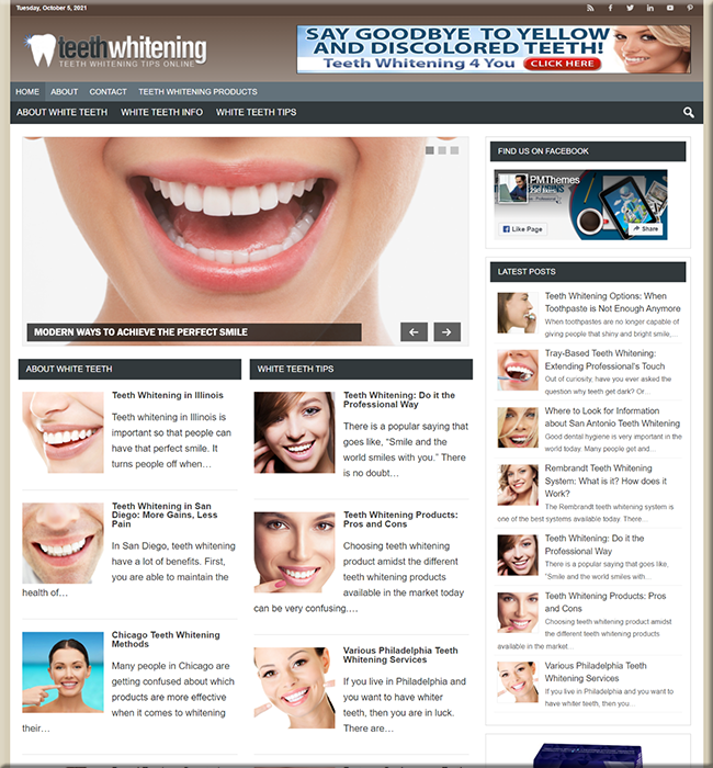 teeth whitening secrets plr blog