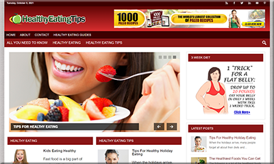 Healthy Eating Niche PLR Website