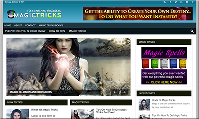 Magic Tricks PLR Niche Blog