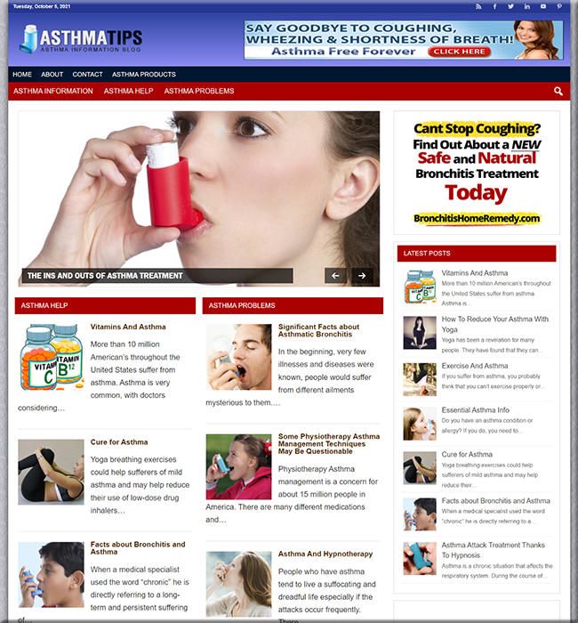 Asthma Care Niche PLR Website asthma care niche plr website