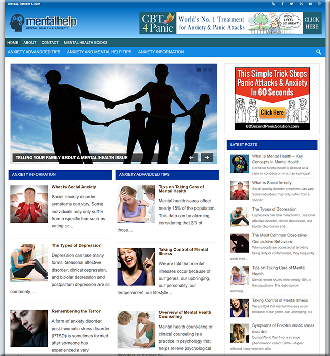 mental health niche plr website