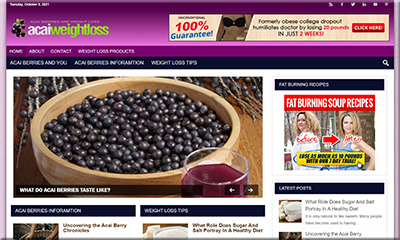 Weight Loss Acai Niche Website